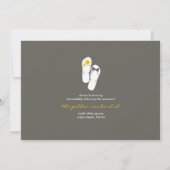 Mr & Mrs Yellow Flip Flops Invitation de mariage d (Dos)