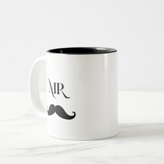 Mr Mustache Coffee Mok (Voorkant links)