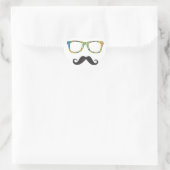 Mr Mustache Hipster Hart Sticker (Tas)