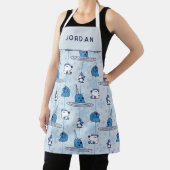 Mr. Narwhal Blue Snowflake Pattern Schort (Insitu)