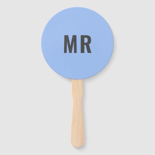 Mr of Mrs.? | Bride Groom Pink Blue Weddenschap Handwaaier (Achterkant)