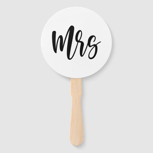 Mr of Mrs Modern minimal Wedding Game Handwaaier (Voorkant)