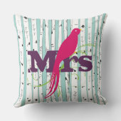 Mr of Mrs personalizes Birch Tree Kussens (Achterkant)