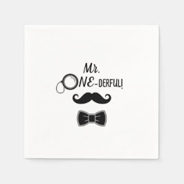 Mr. ONE-derful mustache and bowtie 1st birthday Servet