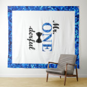 Mr. Onederful 1e verjaardag achtergrondpaneel Wandkleed (In Situ (horizontaal))