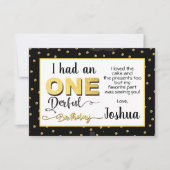 Mr Onederful 1e Verjaardag dank u briefkaart (Voorkant)