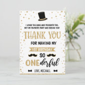 Mr Onederful bedankkaart 20-16 Kaart (Staand voorkant)