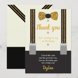 Mr. Onederful goud en zwarte boog stropdas Kaart