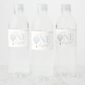 Mr. Onederful Hete Luchtballon 1e Verjaardag Waterfles Etiket (Flessen)