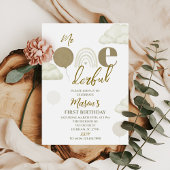 Mr ONEderful Neutral First Birthday Invitation