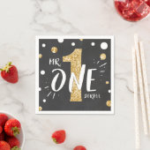 Mr Onederful Papier Servetten Jongen Zwart Goud (Insitu)
