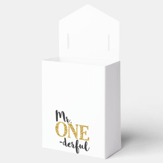 Mr. ONEderful Tent Favor Box Bedankdoosjes (Geopend)