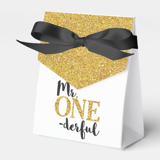 Mr. ONEderful Tent Favor Box Bedankdoosjes (Voorkant Zijde)