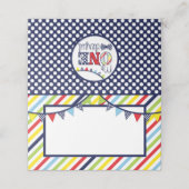 Mr ONEderful Tent Kaarten | Buffet, plaats kaarten (Buitenkant ongevouwen)