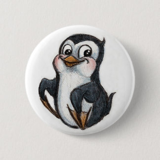 Mr Penguin. Ronde Button 5,7 Cm