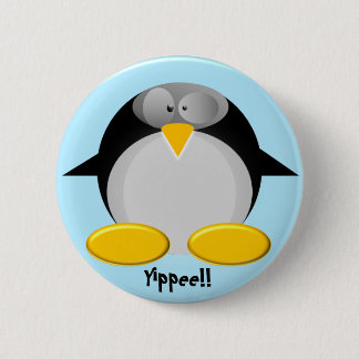 Mr Penguin...Yippee!! Ronde Button 5,7 Cm