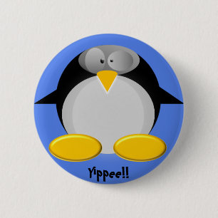 Mr. Penguin......Yippee!!!! Ronde Button 5,7 Cm