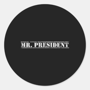 Mr President President supporter voor 4 juli Ronde Sticker