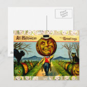 Mr. Pumpkin ( Halloween Kaart) Briefkaart (Voorkant / Achterkant)