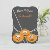 Mr Pun. Happy Halloween-uitnodigingen Kaart (Staand voorkant)