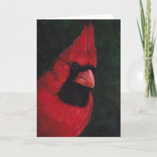 Mr. Red Cardinal Bird Art Wenskaart Kaart