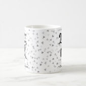 Mr Right 25th Anniversary Silver Hearts Confetti Koffiemok (Center)