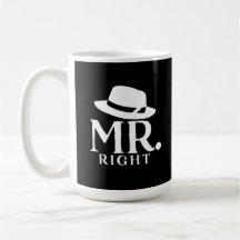 Mr. Right Coffee Mok – Grappig citaat Cadeau voor