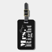 Mr. Right en Mrs. Always Right reizen bagagelabels (Voorkant verticaal)