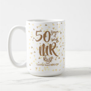 Mr Right Fun 50ste gouden huwelijksjubileum Koffiemok