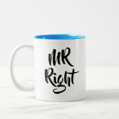 Mr Right Fun Tweekleurige Koffiemok (Links)