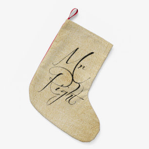 Mr Right linen patroon Kleine Kerstsok