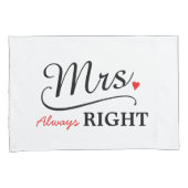 Mr. Right Now & Mrs. Always Right Schattigee Passe Kussensloop (Voorkant-Rechts)