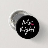 Mr Right Ronde Button 3,2 Cm (Voorkant /achterkant)
