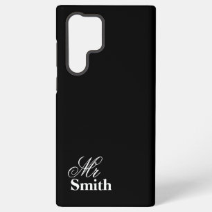 Mr. Smith White Persoonlijke naam Zwart Samsung Galaxy Hoesje