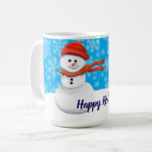 Mr. Snowman Happy Holidays Koffiemok (Voorkant links)
