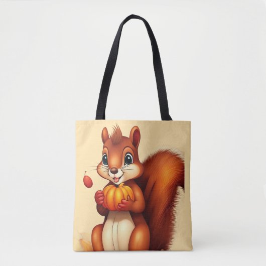 Mr Squirrel Fall Errands Tote Bag (Devant)