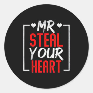Mr. Steel Uw Hart Valentijnsdag Heren Jongens Ronde Sticker