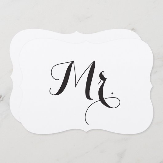 Mr. Stoelteken - Bruid en bruidegom Stoeltekens Kaart (Voorkant / Achterkant)