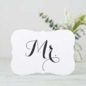 Mr. Stoelteken - Bruid en bruidegom Stoeltekens Kaart (Staand voorkant)