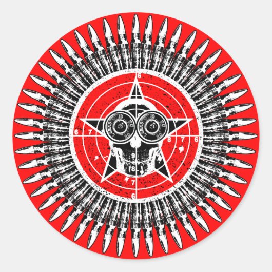 Mr Target Praktijk Ronde Sticker (Voorkant)