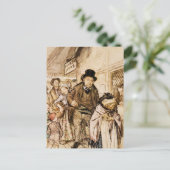 Mr. Toad koopt een kaartje van Arthur Rackham Briefkaart (Staand voorkant)