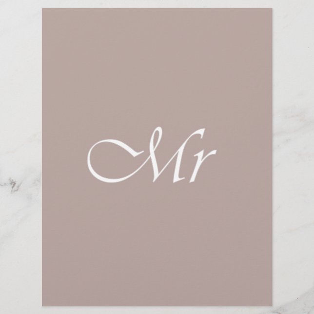Mr Typography Beige (Voorkant)
