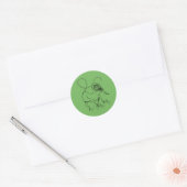Mr Vomit Ronde Sticker (Envelop)