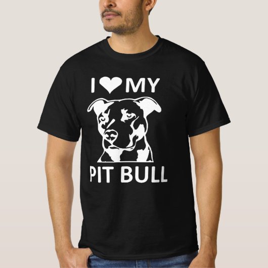 Mr Worldwide I Love Pitbull T-shirt (Voorkant)