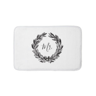 Mr Wreath Witte Badmat
