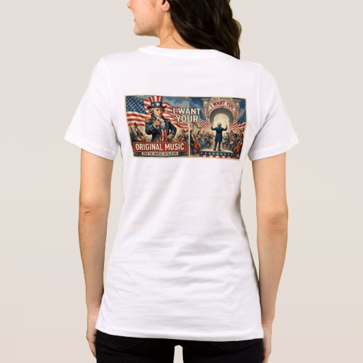 MrBeats als Oom Sam Tri-Blend Shirt (Achterkant)