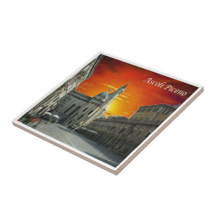 MRC024 ASCOLI PICENO, Sunset, Italië, Tegeltje