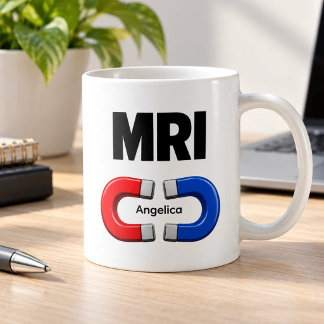 MRI Rood Blauwe Magneet Funny Gepersonaliseerd Koffiemok