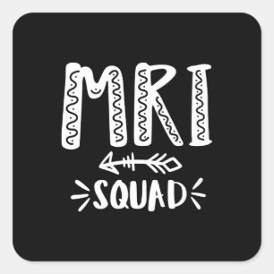 MRI-technologie, mri-technologie, radiologie Vierkante Sticker