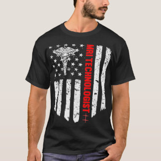Mri Technoloog Amerikaans vlagpatriottisch medicij T-shirt